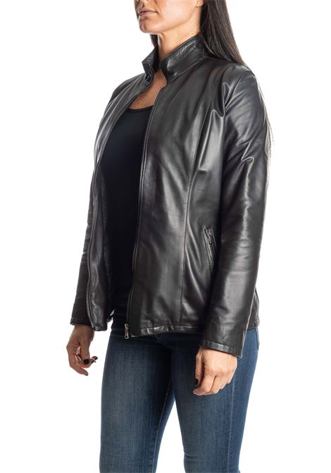 Black leather jacket PK BY PASKAL | R360ALNAPPA-NERO
